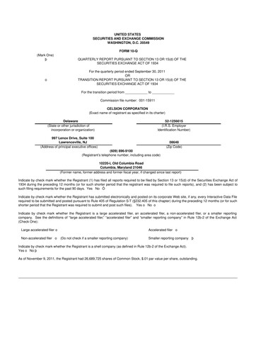 Vorschaubild Imunon 10-Q Quartalsbericht 2011 