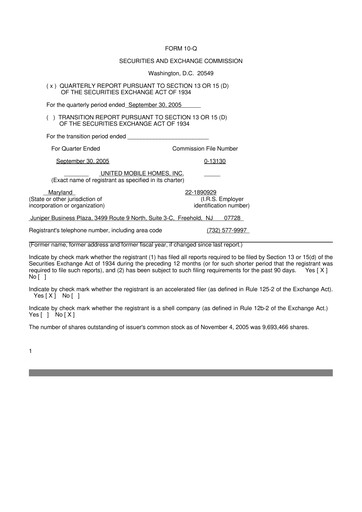 Thumbnail UMH Properties 10-Q Quarterly Report FY 