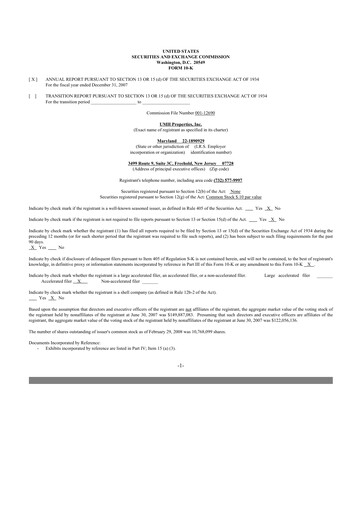 Thumbnail UMH Properties 10-K Annual Report 