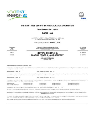 Vorschaubild Nextera Energy 10-Q Quartalsbericht 2010 