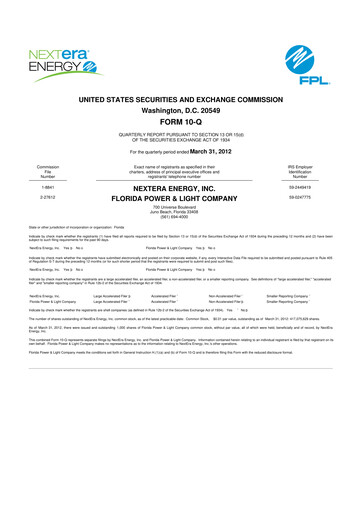 Vorschaubild Nextera Energy 10-Q Quartalsbericht 2012 