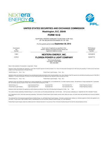 Vorschaubild Nextera Energy 10-Q Quartalsbericht 2012 