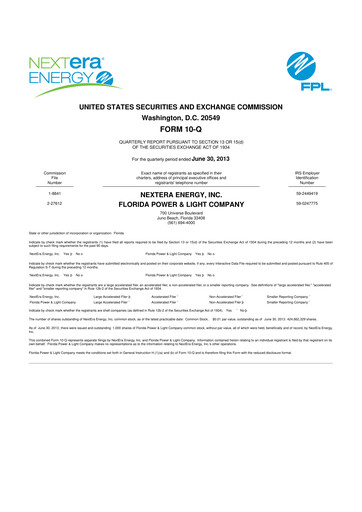 Vorschaubild Nextera Energy 10-Q Quartalsbericht 2013 