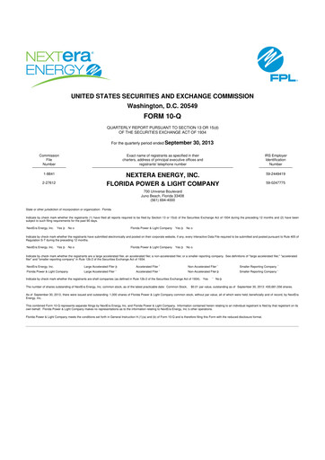 Vorschaubild Nextera Energy 10-Q Quartalsbericht 2013 