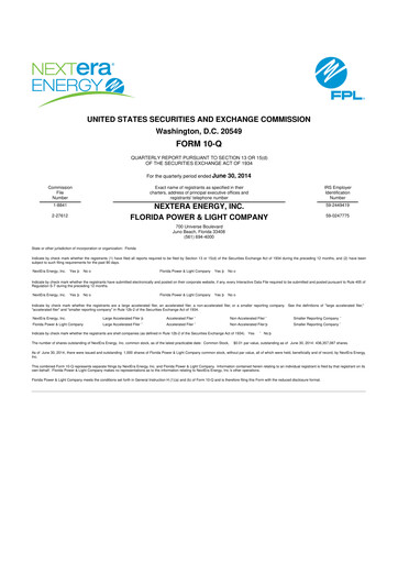 Vorschaubild Nextera Energy 10-Q Quartalsbericht 2014 
