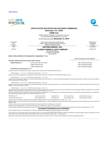 Thumbnail Nextera Energy 10-K Annual Report 2014