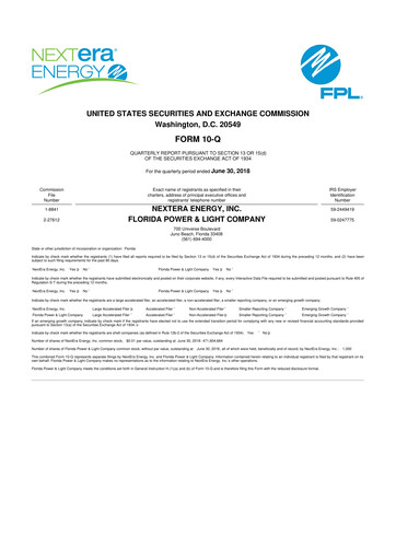 Vorschaubild Nextera Energy 10-Q Quartalsbericht 2018 