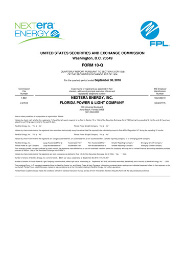 Vorschaubild Nextera Energy 10-Q Quartalsbericht 2018 