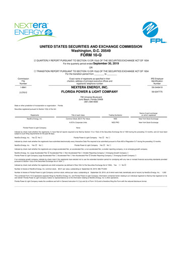 Vorschaubild Nextera Energy 10-Q Quartalsbericht 2019 