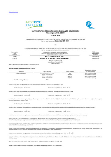 Thumbnail Nextera Energy 10-K Annual Report 2020