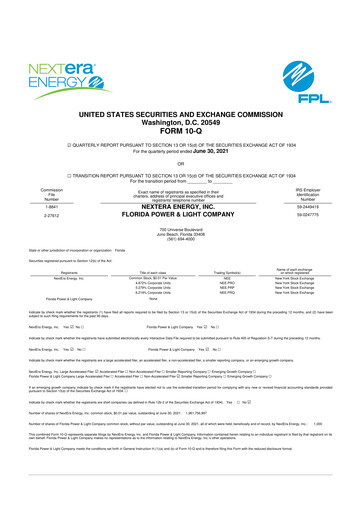 Vorschaubild Nextera Energy 10-Q Quartalsbericht 2021 