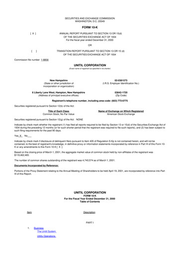 Thumbnail Unitil Corporation
 10-K Annual Report 