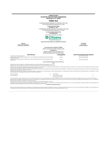 Thumbnail Citizens Financial Group 10-K Annual Report 2021
