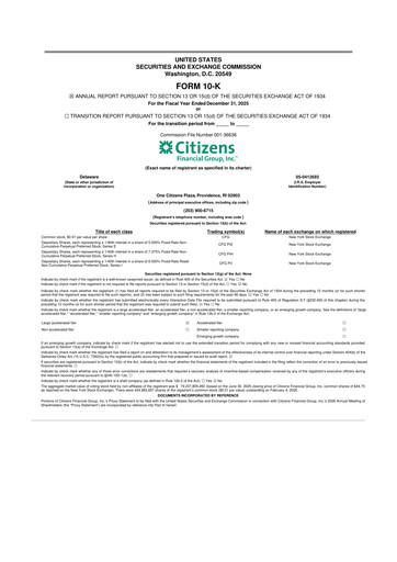 Miniature Citizens Financial Group 10-K Rapport annuel 2025