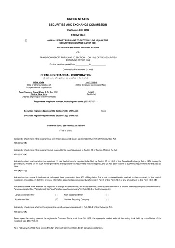 Thumbnail Chemung Financial Corporation 10-K Annual Report 