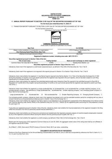 Thumbnail Chemung Financial Corporation 10-K Annual Report 2023
