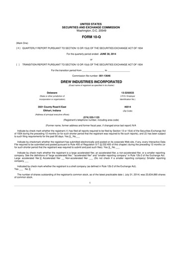 Thumbnail LCI Industries
 10-Q Quarterly Report FY2014 