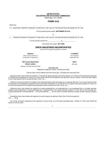 Thumbnail LCI Industries
 10-Q Quarterly Report FY2014 