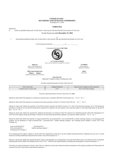 Thumbnail LCI Industries
 10-K Annual Report 2022