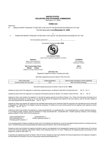 Thumbnail LCI Industries
 10-K Annual Report 2025
