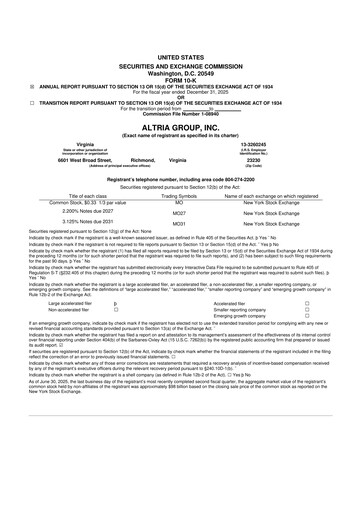 Thumbnail Altria Group 10-K Annual Report 2025