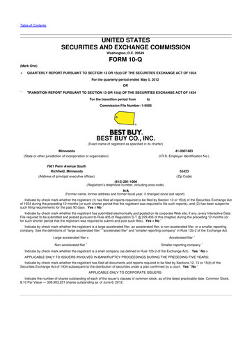 Thumbnail Best Buy 10-Q Quarterly Report FY2013 