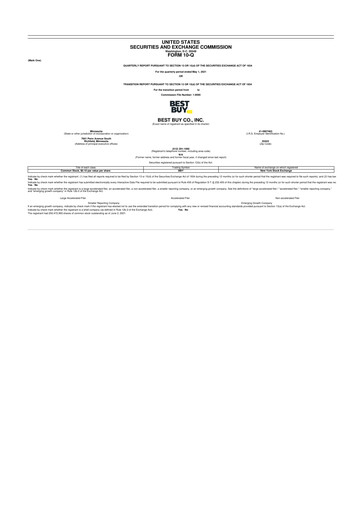 Thumbnail Best Buy 10-Q Quarterly Report FY2021 