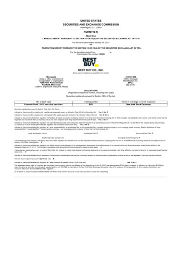 Thumbnail Best Buy 10-K Annual Report 2023