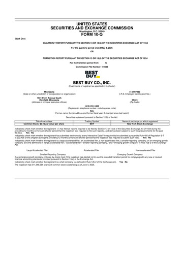 Thumbnail Best Buy 10-Q Quarterly Report FY2026 