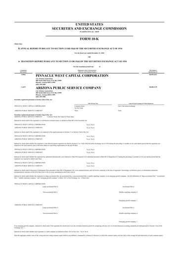 Thumbnail Pinnacle West Capital
 10-K Annual Report 