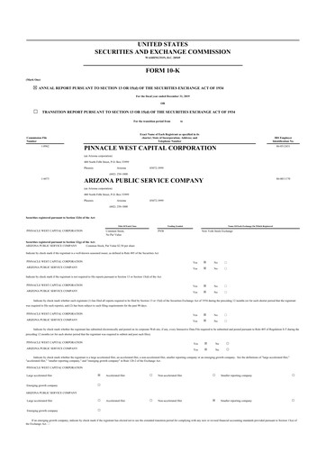 Thumbnail Pinnacle West Capital
 10-K Annual Report 