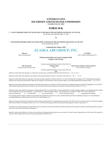 Thumbnail Alaska Airlines
 10-K Annual Report 2024