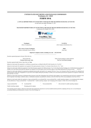 Thumbnail TrueBlue 10-K Annual Report 2017