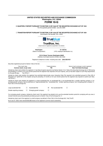 Thumbnail TrueBlue 10-Q Quarterly Report FY2025 