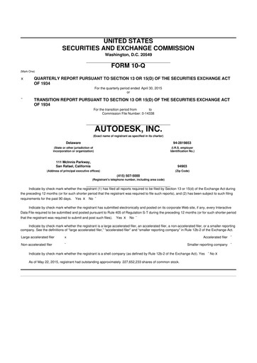 Thumbnail Autodesk 10-Q Quarterly Report FY2016 