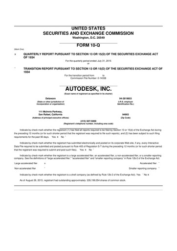 Thumbnail Autodesk 10-Q Quarterly Report FY2016 