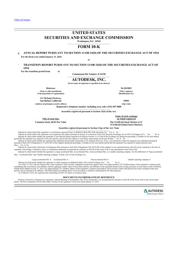 Thumbnail Autodesk 10-K Annual Report 2016