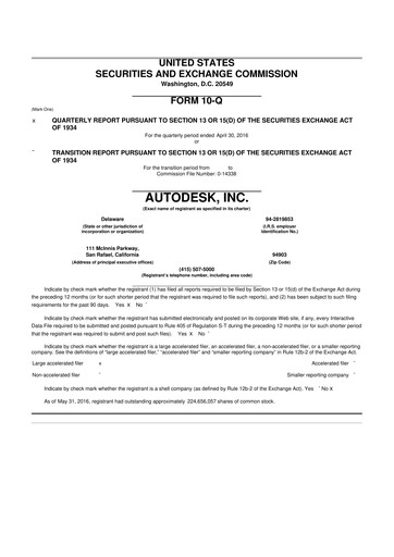 Thumbnail Autodesk 10-Q Quarterly Report FY2017 