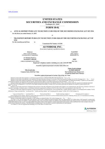 Thumbnail Autodesk 10-K Annual Report 2018