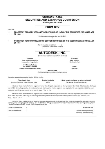 Thumbnail Autodesk 10-Q Quarterly Report FY2020 