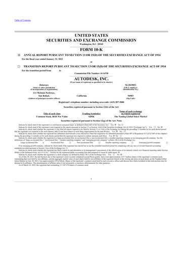 Thumbnail Autodesk 10-K Annual Report 2022