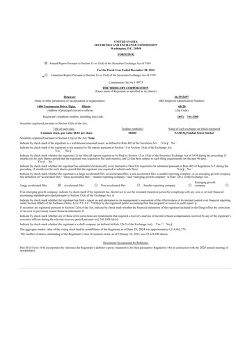 Thumbnail Middleby 10-K Annual Report 2024