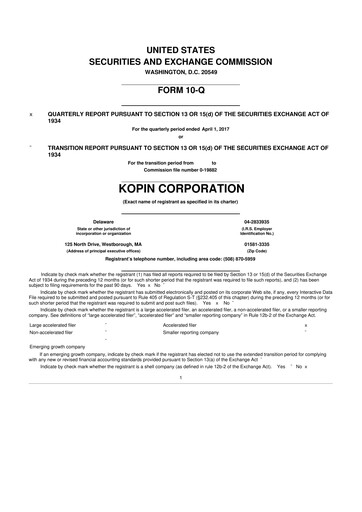 Thumbnail Kopin Corporation
 10-Q Quarterly Report FY2017 