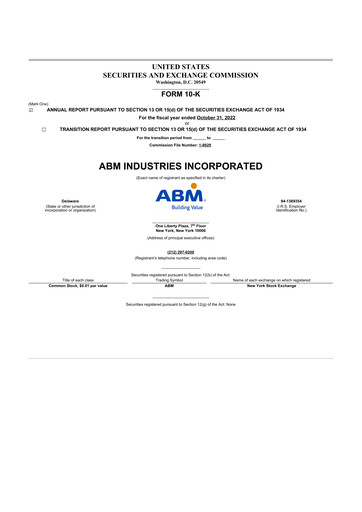 Thumbnail ABM Industries
 10-K Annual Report 2022