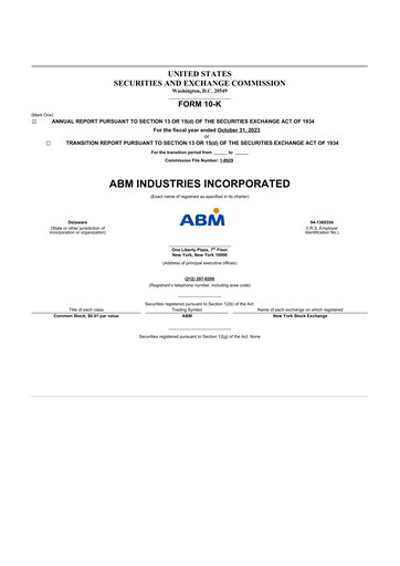 Thumbnail ABM Industries
 10-K Annual Report 2023