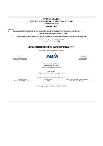 Thumbnail ABM Industries
 10-K Annual Report 2024