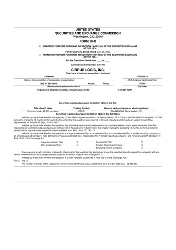 Thumbnail Cirrus Logic
 10-Q Quarterly Report FY2023 