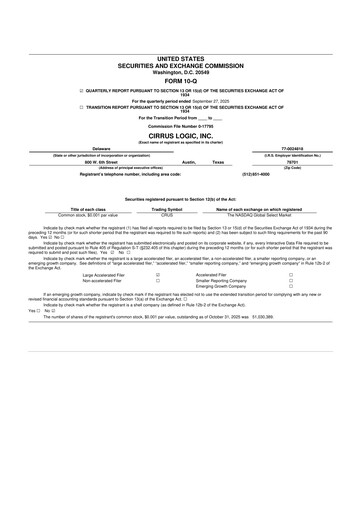 Thumbnail Cirrus Logic
 10-Q Quarterly Report FY2026 