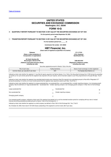 Thumbnail HBT Financial 10-Q Quarterly Report FY2025 