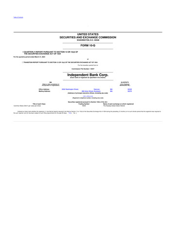Thumbnail Independent Bank Corp. 10-Q Quarterly Report FY2024 